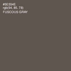#5E554E - Fuscous Gray Color Image